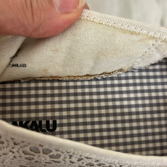 Makalu Women’s 7 White Floral Lace Embroidered crochet Slip-On Flats NEW - Picture 8 of 8